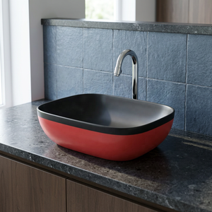 Vasque de comptoir ovale en céramique de luxe moderne couleur chocolat foncé pour salle de bain, hôpital et centre commercial - Product Image 5