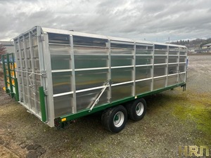 Camion remorque pour bétail en aluminium, capacité 3500 kg, double essieu, transport de chevaux et de bovins, toutes tailles - Product Image 1