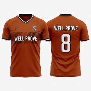 Camiseta de Fútbol Premium, 160 GSM, Tejido Transpirable de Poliéster Interlock, Impresión Digital Personalizada, Logotipo Frontal, Ropa Deportiva Corta para Equipos - Product Image 2
