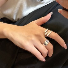 Anillo de Plata de Ley S925 con Diseño Coreano de Nicho, Multicapa, Estilo Blogger de Moda, Personalidad INS, Venta al por Mayor - Product Image 2