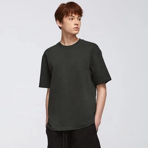 Camiseta de algodón grueso de 280 g para hombre, corte holgado, estilo urbano, 100 % hecha en EE. UU., con impresión de logotipo personalizado, tejido de punto, último diseño - Product Image 3