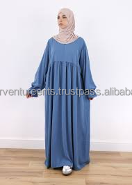 Abaya de Mezclilla de Alta Calidad para Mujer, Vestido de Manga Larga, Ropa Modesta, Proveedor Mayorista Personalizado OEM - Product Image 5
