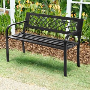 Panca da Esterno per Patio con Telaio in Acciaio - Product Image 2