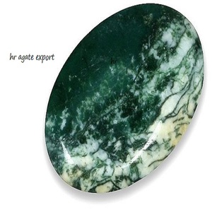 Vente en gros de pierre naturelle d'agate mousse de meilleure qualité pierre de palmier cristal poli de guérison et de méditation énergétique pierre de palme - Product Image 1