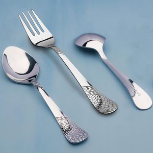 Ensemble de couverts contemporains en acier inoxydable, écologiques et durables, pour la maison et la restauration, assortiment de haute qualité - Product Image 1