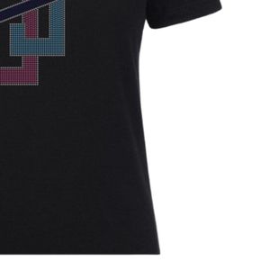 Camiseta Negra de Manga Corta con Cuello Redondo y Diseño de Letras Entrelazadas, Ropa Casual para el Día a Día, Estilo Urbano, Cómoda - Product Image 6