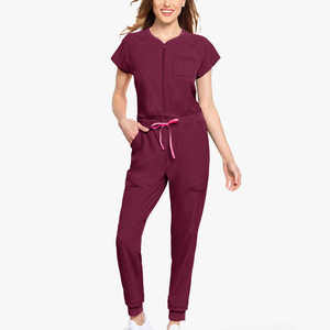 Tissu en velours côtelé extensible en coton écologique léger unisexe professionnel de haute qualité, couleur personnalisée, logo personnalisé, pour hôpital - Product Image 1