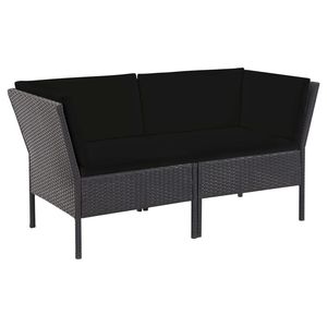 Ensemble de salon de jardin noir - Product Image 3