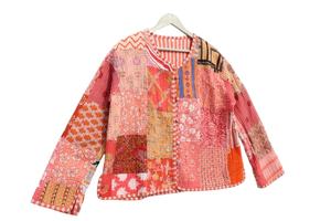 มาใหม่เย็บปะติดปะต่อกันผ้าแจ็คเก็ตอินเดียทําด้วยมือแพทช์ทํางานแจ็คเก็ตเสื้อBohoเสื้อสําหรับผู้หญิง - Product Image 3