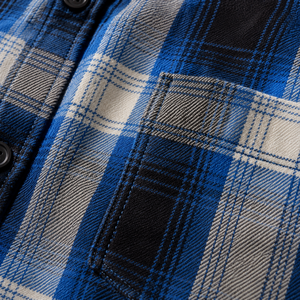 Chemise décontractée en flanelle unie pour homme, coupe classique, tricotée et brodée, 100 % coton, respirante et à séchage rapide, vente en gros - Product Image 4