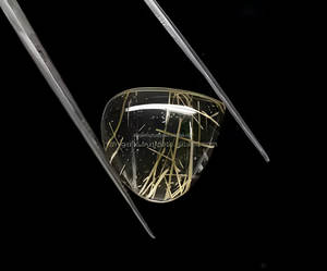 Cabochon en rutile doré naturel-Pierres précieuses en rutile doré poli lisse-Pierre en vrac de haute qualité pour la fabrication de bijoux fins - Product Image 2