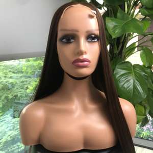 Perruque de cheveux humains droite d'os de couleur brune, prix bon marché de l'usine perruque bouclée birmane, perruque avant de dentelle, extensions de cheveux - Product Image 6