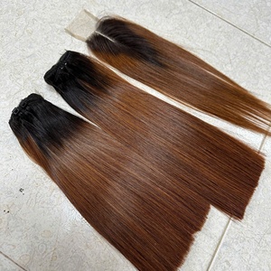 Trama de cabello vietnamita crudo hueso sedoso cutícula recta alineada precio de fábrica cortado de 100% cabello real sin procesar - Product Image 6