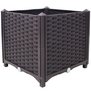 Self-Watering Deep Raised Garden Bed Plastic <b>Planter</b> Boxes for <b>Vegetables</b> Flowers Herbs & Succulents - Product Image 1