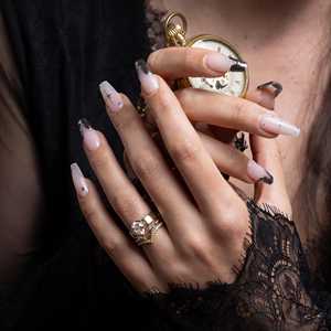 Anillo de Compromiso Solitario con Diamante Cultivado en Laboratorio de Corte Redondo de 5.2mm, Anillos Anchos de Cigarro de Lujo Únicos para Propuesta, Oro Sólido de 14k, Precio de Fábrica - Product Image 4
