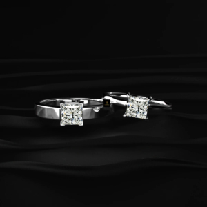 Anillo de compromiso para hombre con diamante solitario Princess cultivado en laboratorio, certificado IGI, de color D a F, 3.00 ct, en oro, plata, amarillo, blanco, rosa, atemporal. - Product Image 4
