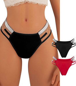 Ropa Interior de Algodón 100% Tejida para Mujer, Cómoda, Ecológica y Transpirable, Estilo Hipster de Alta Elasticidad, Venta al Por Mayor - Product Image 1