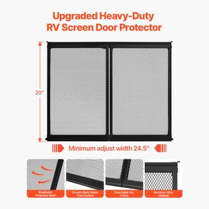 Protezione per Porta RV 24.5 X 20 Pollici con Controllo Manuale, Facile da Installare e Smontare, Rete Rinforzata Traspirante - Product Image 2