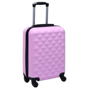 Valigia trolley rigida in ABS rosa - Product Image 1