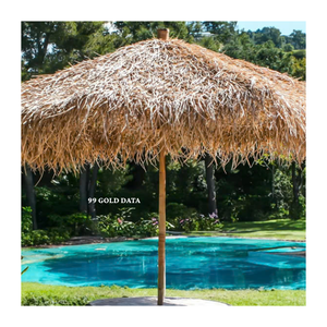 Sombrilla de paja/hierba marina/hoja de PALMA/paraguas de bambú de coco a la venta material de hoja de coco ecológico cubierta de paraguas de hierba marina - Product Image 1