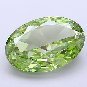 Diamant de laboratoire CVD ovale de 4,06 carats, vert vif fantaisie modifié, clarté VVS2, polissage excellent, pierre précieuse non montée pour bijoux - Product Image 6
