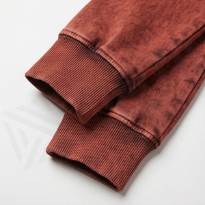 Conjunto Deportivo de Dos Piezas para Hombre, de Algodón de Alta Calidad, con Capucha, Lavado Ácido, Color Sólido, con Logotipo Personalizado, OEM, Venta al Por Mayor, Ropa Urbana para Adultos - Product Image 6