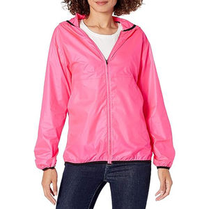 Chaqueta Cortavientos para Mujer con Media Cremallera, Transpirable, de Nailon Estampado, Color y Logotipo Personalizados, Servicio OEM al por Mayor, Precio de Mayoreo - Product Image 1