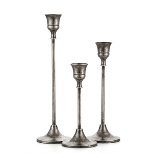 ชุดเชิงเทียนเหล็ก3แท่งสำหรับตกแต่งบ้านเชิงเทียนโลหะทนทาน - Product Image 1