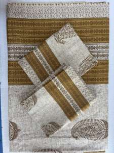 ผ้าซิ่นพิมพ์ลายเพสลีย์ ผ้าฝ้ายพิมพ์ลายด้วยมือ สีพาสเทลอ่อน สำหรับใส่ไปทะเลในฤดูร้อน ผ้าปาเรโอ กระโปรงพันตัว ผ้าพิมพ์ลายดอกไม้เนื้อนุ่ม พิมพ์ลายแบบชาวชาวปั๊ยปุระ ใช้คลุมตัวที่สระว่ายน้ำ - Product Image 5