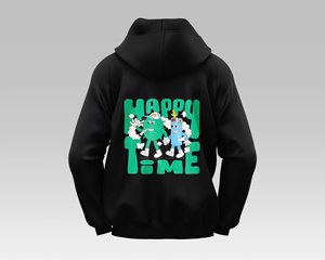 เสื้อฮู้ดดี้การ์ตูนไซส์ใหญ่สำหรับผู้ชาย ผ้าฝ้าย 100% เป็นมิตรกับสิ่งแวดล้อม เนื้อผ้าหนา รับสกรีนโลโก้ คุณภาพระดับพรีเมียม ผลิตในเวียดนาม - Product Image 4