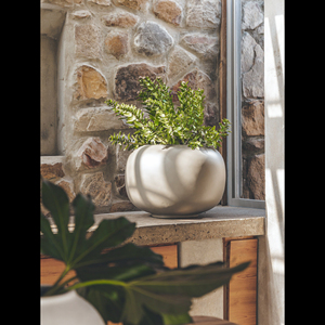 Jardinière ovale décorative Hieta 50x38cm en fibre de verre lisse blanche pour intérieur/extérieur - Product Image 5