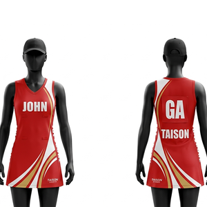 Ensemble de maillots de netball en polyester 180 GSM de qualité supérieure, respirant, design à panneaux orange et bleu marine, sublimation, logo personnalisé - Product Image 4