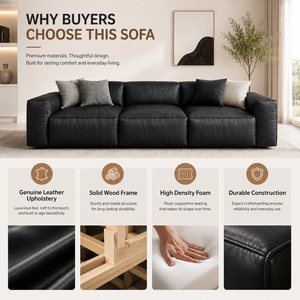 Sofá de Cuero Genuino de Primera Calidad, Tres Plazas, Duradero, para Sala de Estar, con Tapicería de Lujo, para el Mercado de Exportación de Muebles para el Hogar - Product Image 6