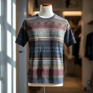 T-shirt décontracté pour homme à manches courtes en coton 100% tricoté imprimé avec personnalisation OEM/ODM, respirant et écologique - Product Image 3