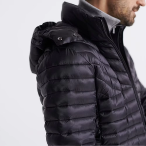 <b>Top</b> Quality Custom Logo Design Winter Outdoor Heavyweight Padded <b>Bubble</b> Puffer Down Jacket for Men With Hood - Product Image 4