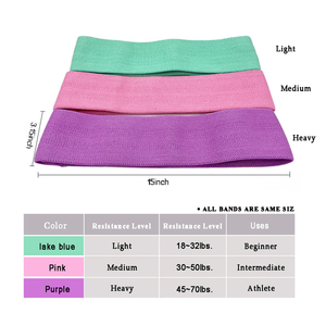 Hip Resistance <b>Bands</b> Set Light Resistance Nylon Loop <b>Bands</b> for Fitness Training with Mesh Bag Adults Exercise Equipment - Product Image 2