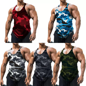 Men's Camouflage Gym <b>Stringer</b> <b>Vest</b> Bodybuilding Muscle Fit Tank Top 100% Cotton Made Sleeveless Shirt for Athletic Workout Wear - Product Image 1