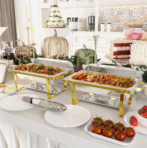 Juego de Recipientes para Buffet de Acero Inoxidable 304 de 8QT Premium, Servidor Doble para Restaurantes y Eventos al Mejor Precio - Product Image 2