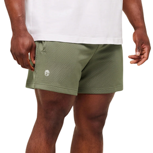 Pantalones Cortos Deportivos de Malla Transpirable para Hombre, 5 Pulgadas, para Gimnasio, Entrenamiento, Color Verde GS Grounded - Product Image 3