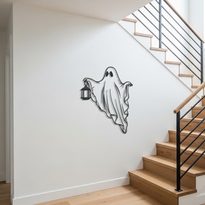 งานศิลปะติดผนังโลหะลายผี ตกแต่งฮาโลวีน เหมาะสำหรับติดผนังทางเข้าเพื่อต้อนรับแขกอย่างมีสไตล์สุดหลอน และใช้ในร้านกาแฟและร้านค้า - Product Image 2