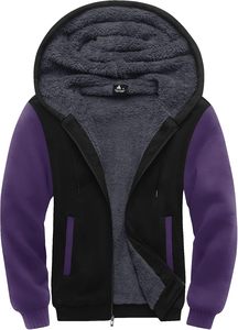 Men's Casual Pullover Polyester Fleece <b>Lined</b> <b>Hoodie</b> Sweatshirt Kangaroo Pocket Quick Dry Color Blocking Streetwear Winter Season - Product Image 5