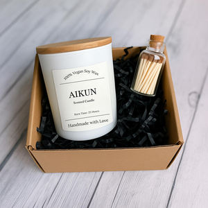 AIKUN Natural Soy Wax Scented <b>Candle</b> Rose & Musk & Amber with Sandalwood & Orange for OEM Wholesale Buyers - Product Image 3