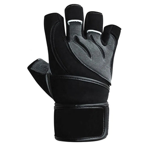 Wrist Wrap Support Half Finger Lightweight Gym Training for Men Women Bodybuilding Factory Wholesale Pu Material <b>Glove</b> - Product Image 1