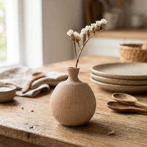 Jarrones de Madera Natural, Artesanías de Madera, Jarrón Decorativo para el Hogar, Jarrón de Madera para Flores - Product Image 3
