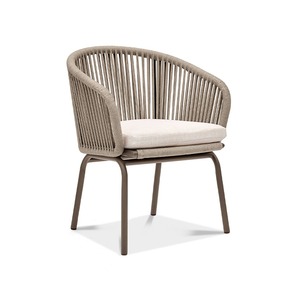 Fauteuil moderne avec coussin en tissu, pieds en bois, dossier imperméable, chaise de salle à manger légère pour appartement, mobilier de maison - Product Image 1