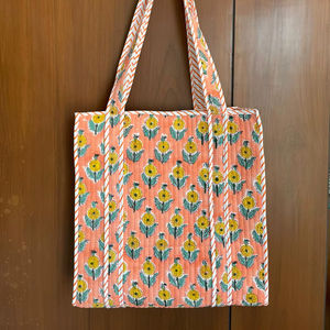 Bolsa de Mano de Algodón con Estampado Artesanal Vintage de la India, con Cierre de Cremallera, para Mujer, para Compras, Regalo de Cumpleaños, Primavera, Verano, Invierno - Product Image 1