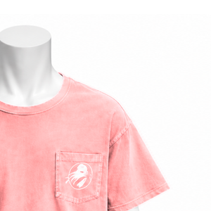 Pink Weathered <b>Pocket</b> Tee Garment Washed Cotton Short Sleeve <b>T</b> <b>Shirt</b> Oversized Fit Chest <b>Pocket</b> Vintage Casual Streetwear - Product Image 5