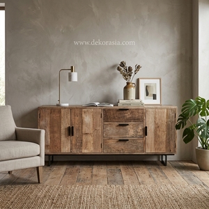 Luxury Modern Dresser Pesaro Teak Laminate Wood Storage Dressers for Bedroom & Living <b>Room</b> Furniture Wooden <b>Table</b> Dresser Sets - Product Image 3