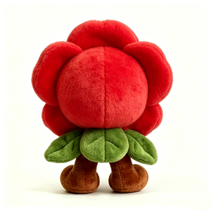 Peluche de rosa roja, lindo peluche de rosa sonriente, peluche de flor kawaii, peluche de rosa antropomórfico, regalo de San Valentín - Product Image 2