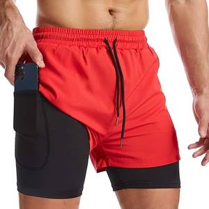 Men's Casual Running Gym Sports <b>Shorts</b> 2-in-1 Quick Dry Pocket <b>Towel</b> Loop Cargo High Elastic Waist Canvas Solid Waterproof - Product Image 3